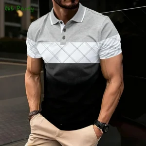 Summer Striped Color Block Polo