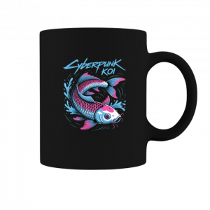 Cyberpunk Koi Fish Futuristic Design Mug Fiercemanstyle