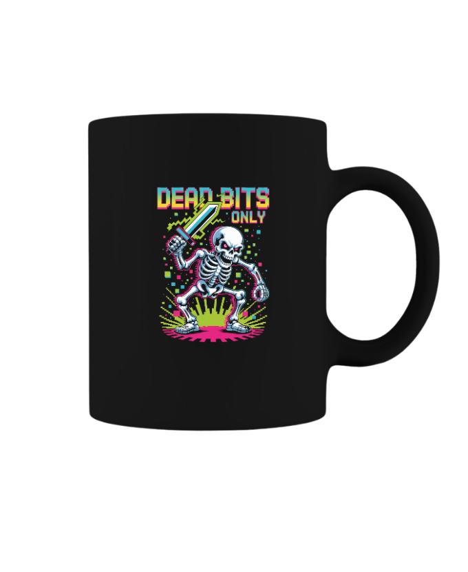 Dead Bits Only Skeleton Gamer Artwork Mug Fiercemanstyle