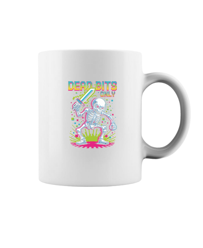Dead Bits Only Skeleton Gamer Artwork Mug Fiercemanstyle - Image 3