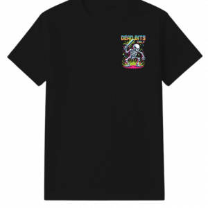 Dead Bits Only Skeleton Gamer Artwork T-Shirt Fiercemanstyle