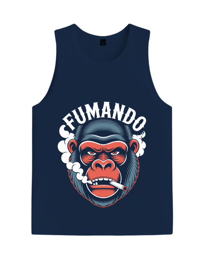 Fumando Gorilla Smoking Cigar Illustration TankTop Fiercemanstyle