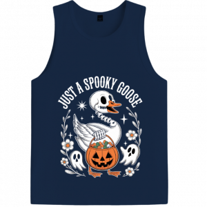Just A Spooky Goose Halloween Pumpkin Design TankTop Fiercemanstyle