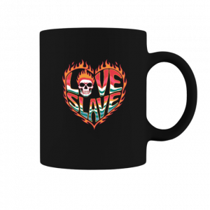 Love Slave Burning Heart Gothic Artwork Mug Fiercemanstyle