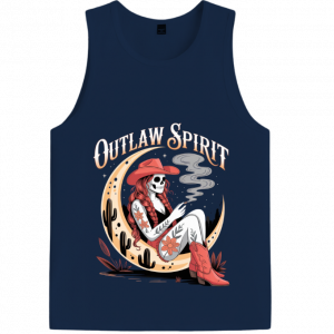 Outlaw Spirit Cowgirl Skeleton Western Style TankTop Fiercemanstyle