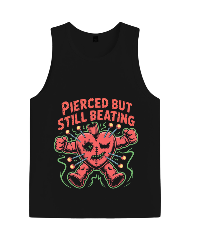 Pierced But Still Beating Heart Graphic TankTop Fiercemanstyle - Image 3