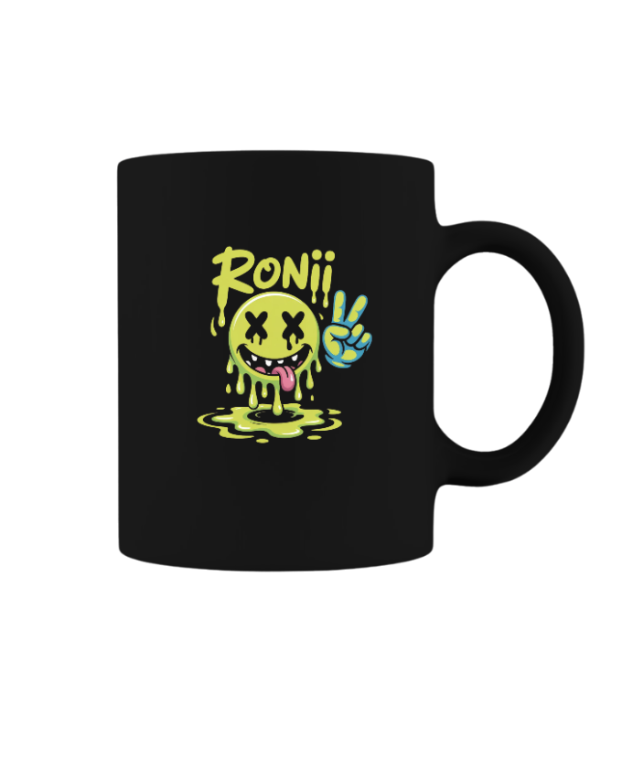 Roni Slime Smiley Face Streetwear Design Mug Fiercemanstyle