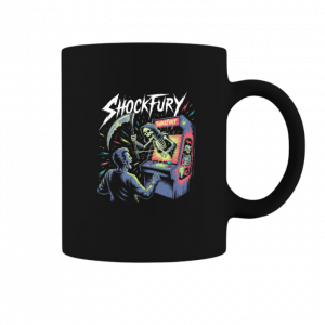Shocktury Retro Arcade Horror Design Mug Fiercemanstyle