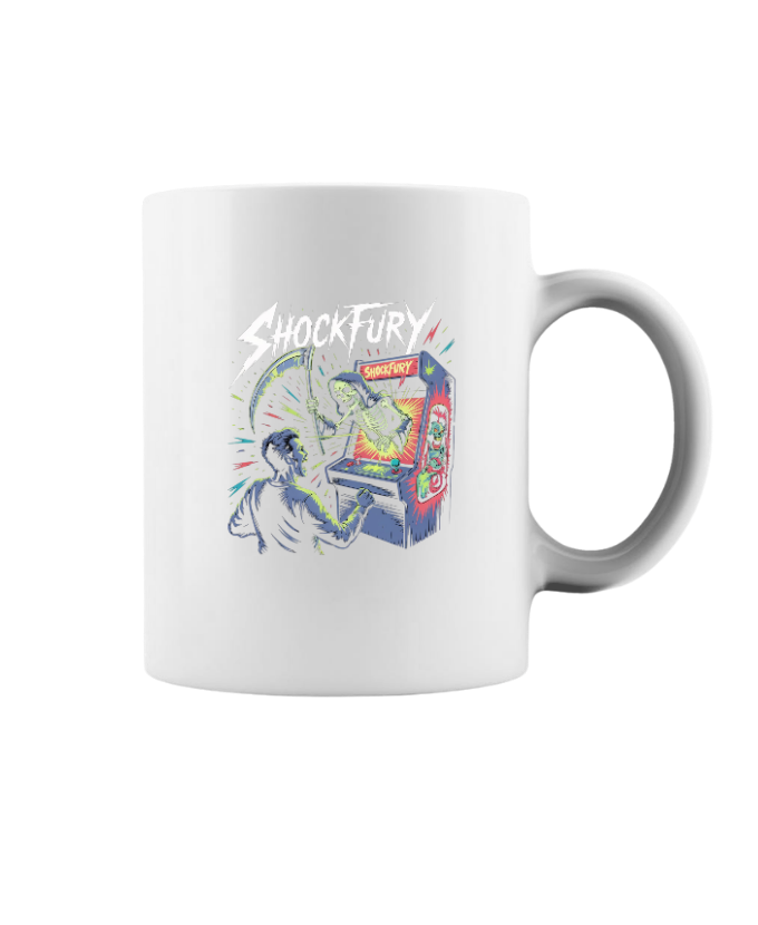 Shocktury Retro Arcade Horror Design Mug Fiercemanstyle - Image 3